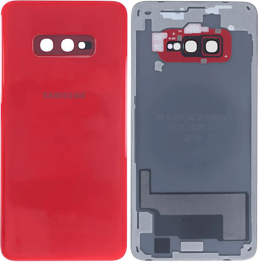 Sticlă Spate Capac Lentilă Cameră Samsung Galaxy S10e Pachet Service Roșu