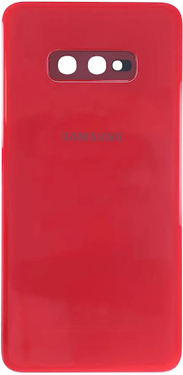 Sticlă Spate Capac Lentilă Cameră Samsung Galaxy S10e Pachet Service Roșu
