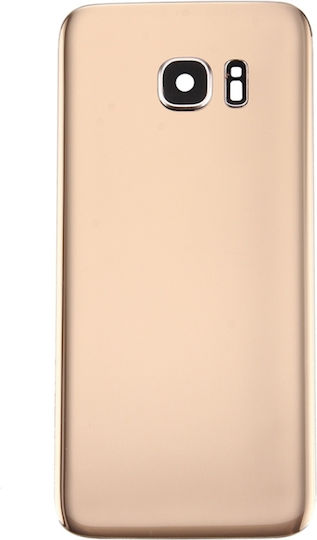 Rückseitiges Glas Kameraobjektiv Samsung Galaxy S7 Edge Service Pack Gold