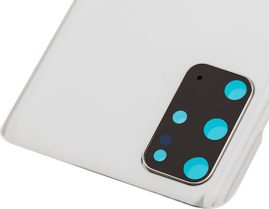 Rückseitiges Glas Kameraobjektiv Samsung Galaxy S20 Plus 5G Kein Logo Aftermarket Plus Cloud Weiß