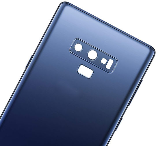 Back Cover Glass Camera Lens Samsung Galaxy Note 9 No Logo Aftermarket Plus Ocean Blue