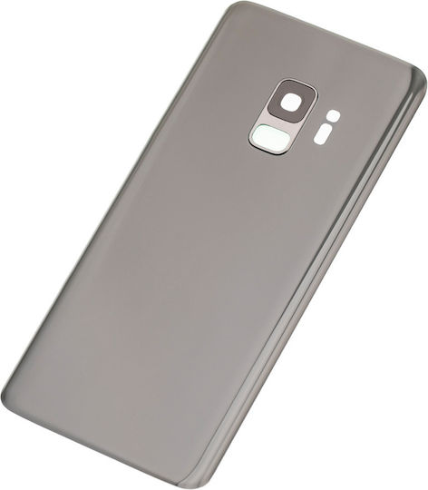 Sticlă Capac Spate Lentilă Cameră Samsung Galaxy S9 Fără Logo Aftermarket Plus Argintiu