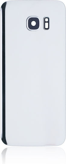 Back Cover Glass Kameraobjektiv Samsung Galaxy S7 Edge Kein Logo Aftermarket Plus Silber