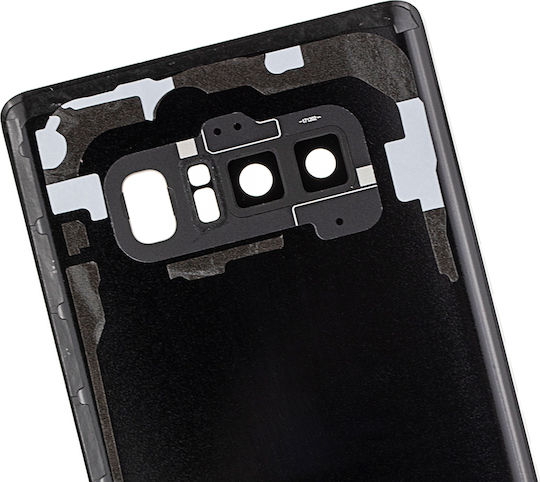 Back Cover Glass Camera Lens Samsung Galaxy Note 8 No Logo Aftermarket Plus Silver