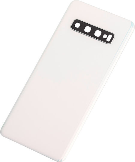 Back Cover Glass Kameraobjektiv Samsung Galaxy S10 Service Pack Prisma Weiß