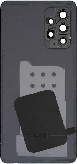 Sticlă Capac Spate Lentilă Cameră Samsung Galaxy A52s A528 2021 Pachet Service Negru Superbe