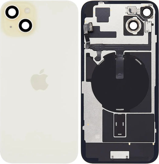 Back Glass W Magsafe Magnet & Nfc & Flashlight Flex Iphone 15 Plus Genuine Oem Yellow