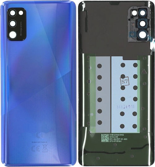 Geam Spate Carcasă Lentilă Cameră Samsung Galaxy A41 A415 2020 Pachet Service Prism Crush Albastru