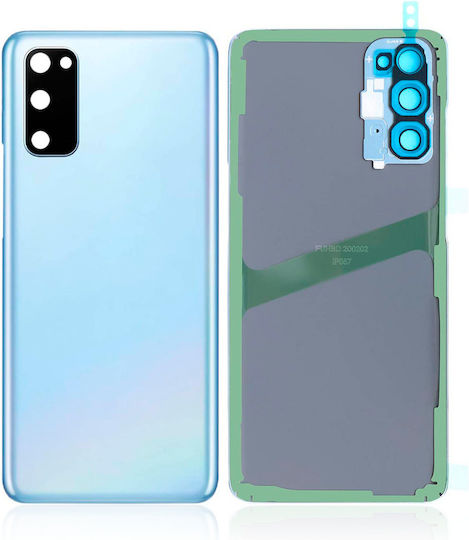 Back Cover Glass Camera Lens Samsung Galaxy S20 5g No Logo Aftermarket Plus Cloud Blue