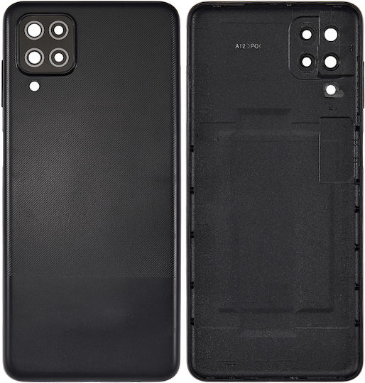 Задно Стъкло Капак Обектив Камера Samsung Galaxy A12 A125 2020 Следпазарен Плюс Черен