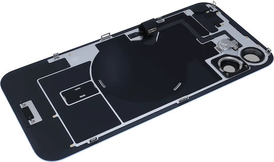 Back Glass W Magsafe Magnet & Nfc & Flashlight Flex Iphone 16 Plus Genuine Oem Ultramarine