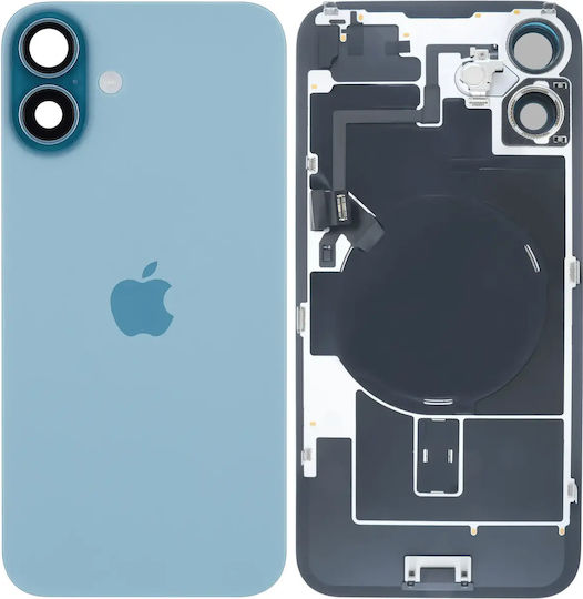 Sticlă Spate Cu Magneți Magsafe Nfc Și Lanternă Flex iPhone 16 Plus Pachet Service Teal