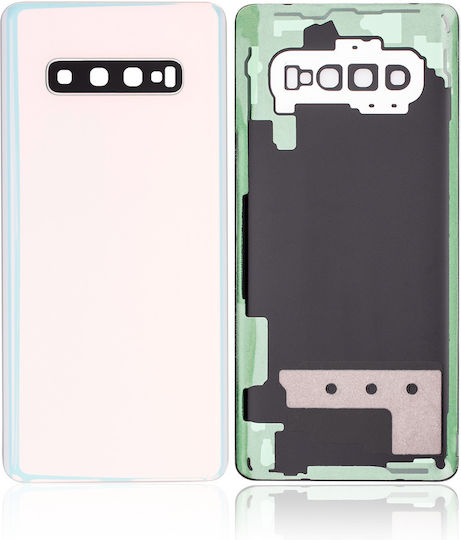 Back Cover Glass Camera Lens Samsung Galaxy S10 Plus Service Pack Prism White