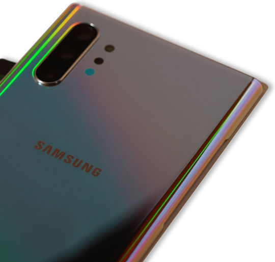 Back Cover Glas Kameraobjektiv Samsung Galaxy Note 10 Plus 5G Service Pack Aura Glow Silber