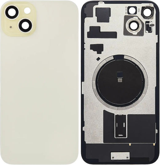 Back Glass W Magsafe Magnet Iphone 15 Plus No Logo Aftermarket Yellow