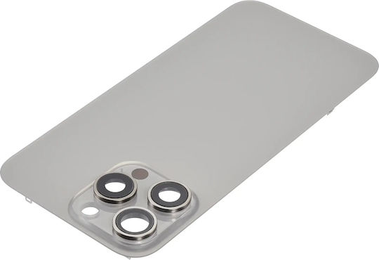 Rückglas W Magsafe Magnet iPhone 15 Pro Max Kein Logo Aftermarket Natürlicher Titan
