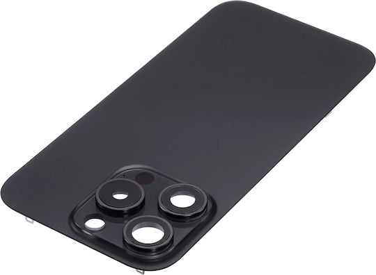 Back Glass W Magsafe Magnet iPhone 15 Pro Kein Logo Aftermarket Schwarz Titanium