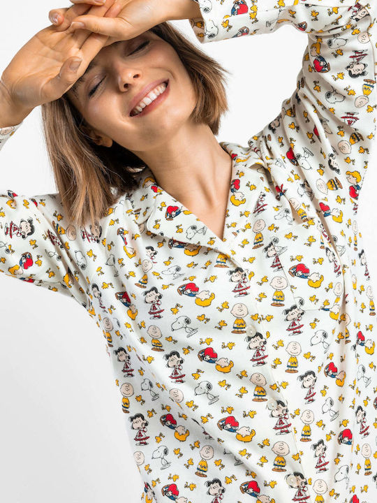 Admas Winter Women's Ecru Pyjama Set