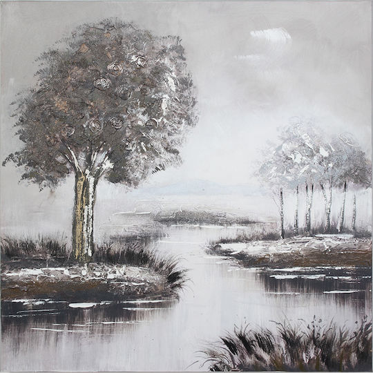 Wall Canvas Painting Handmade Oil Painting 70x70 Embossed Keskor 82596