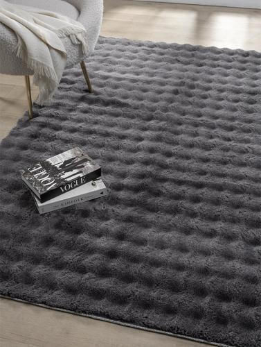 Linea Home Неслизащ Килим Правоъгълен Furry Тъмносив 200x250см