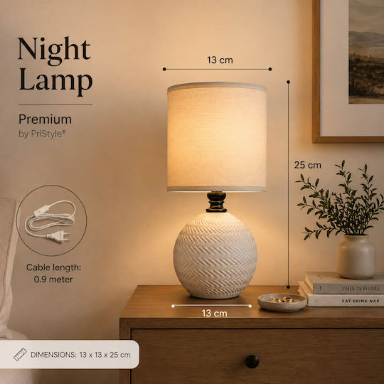 Fabric Table Lamp for E14 Socket