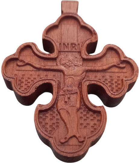 Wooden Orthodox Cross Crucifix 6.7x5cm