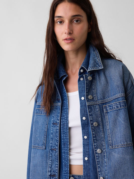 Γυναικείο Τζιν Μπουφάν Medium Wash