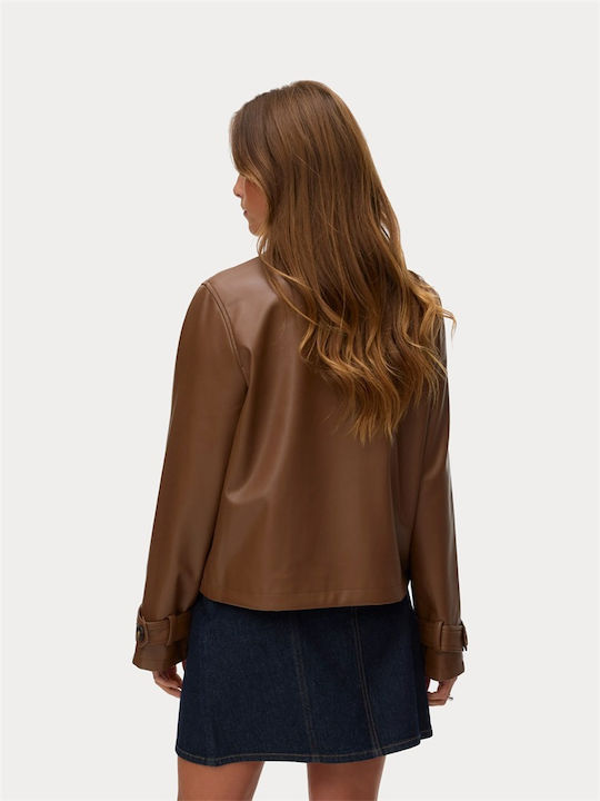 Γυναικείο Biker Jacket Cocoa Brown