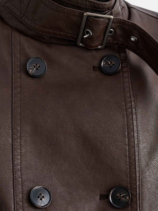 Γυναικείο Biker Jacket Καφέ