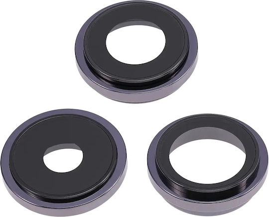 Suport și ramă pentru obiectivul camerei spate Iphone 14 Pro 14 Pro Max Set de 3 piese Aftermarket Plus Violet Închis