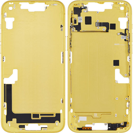 Mid-frame Housing W Small Parts Iphone 14 Plus Eu Global Version Aftermarket Plus Yellow