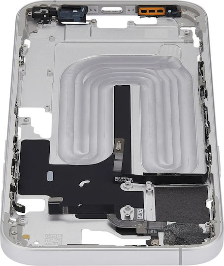Mid-frame Housing Power Volume Button Iphone 16 Plus Us Version Aftermarket Plus White