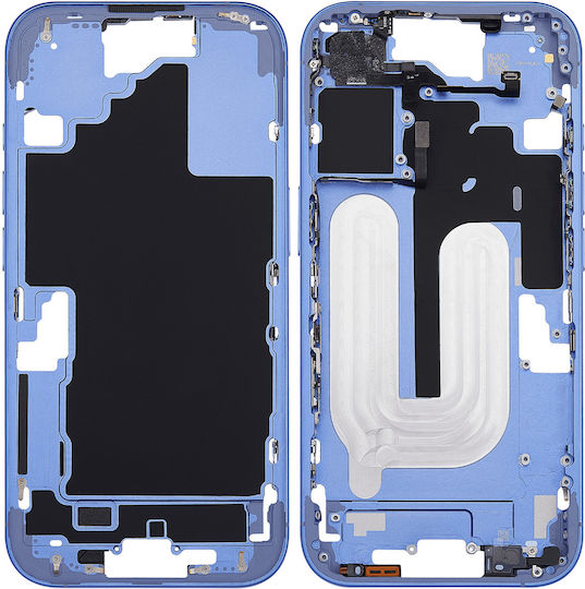 Mid-frame Housing Power Volume Button Iphone 16 Eu Global Version Aftermarket Plus Ultramarine