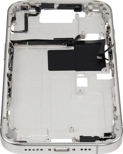 Mid-frame Housing Power Volume Button Iphone 16 Pro Us Version Aftermarket Plus White Titanium