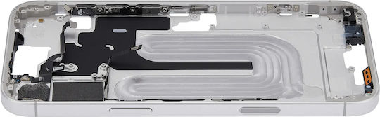 Mid-frame Housing Power Volume Button Iphone 16 Plus Us Version Aftermarket Plus White