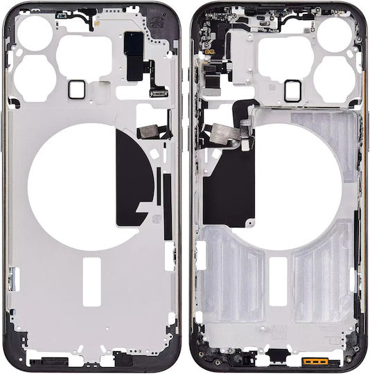 Mid-frame Housing W Small Parts Iphone 15 Pro Max Eu Global Version Aftermarket Plus Black Titanium