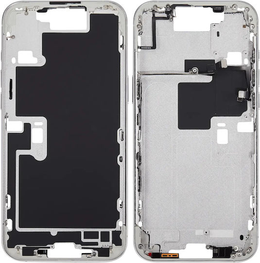Mid-frame Housing Power Volume Button Iphone 16 Pro Max Eu Global Version Aftermarket Plus White Titanium