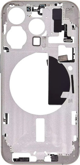 Mid-frame Housing W Small Parts Iphone 15 Pro Us Version Aftermarket Plus Natural Titanium