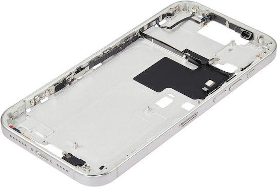 Mid-frame Housing Power Volume Button Iphone 16 Pro Max Eu Global Version Aftermarket Plus White Titanium