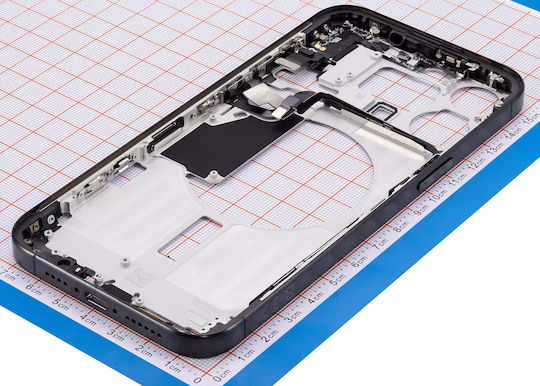 Mid-frame Housing W Small Parts Iphone 15 Pro Max Eu Global Version Aftermarket Plus Black Titanium