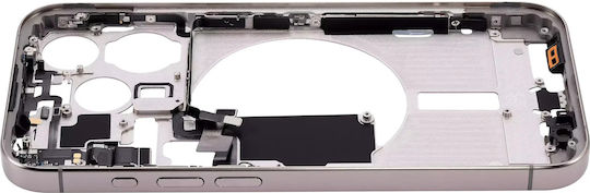 Mid-frame Housing W Small Parts Iphone 15 Pro Us Version Aftermarket Plus Natural Titanium