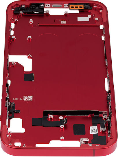 Mid-frame Housing W Small Parts Iphone 14 Plus Eu Global Version Aftermarket Plus Red
