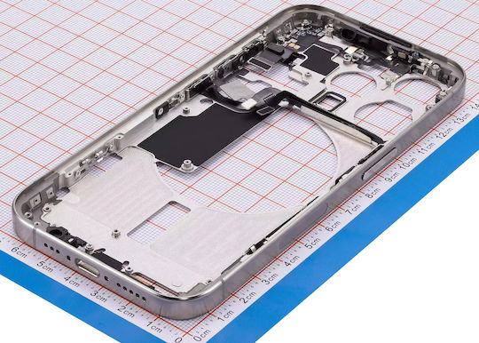 Mid-frame Housing W Small Parts Iphone 15 Pro Us Version Aftermarket Plus Natural Titanium