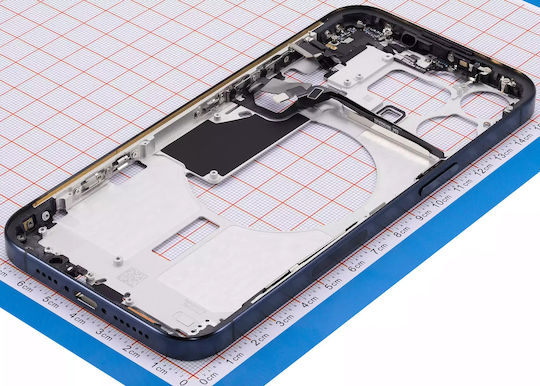 Mid-frame Housing W Small Parts Iphone 15 Pro Max Us Version Aftermarket Plus Blue Titanium