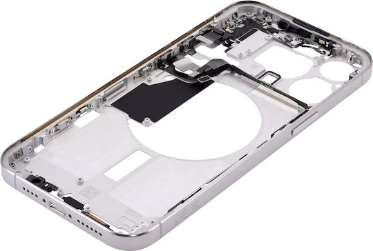 Mid-frame Housing W Small Parts Iphone 15 Pro Max Eu Global Version Aftermarket Plus White Titanium
