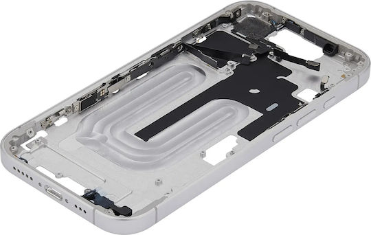 Mid-frame Housing Power Volume Button Iphone 16 Us Version Aftermarket Plus White