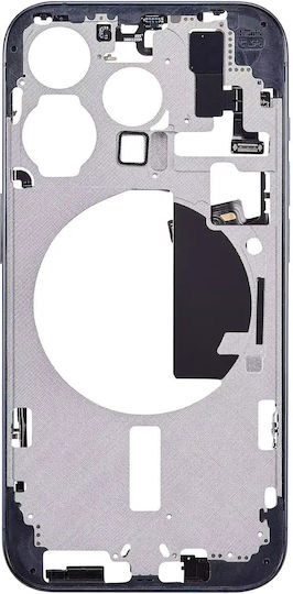 Mid-frame Housing W Small Parts Iphone 15 Pro Us Version Aftermarket Plus Blue Titanium