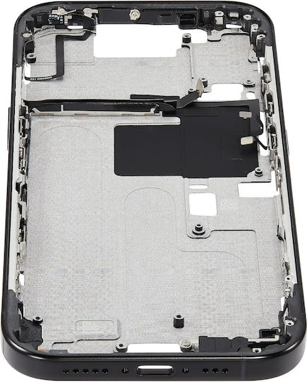 Mid-frame Housing Power Volume Button Iphone 16 Pro Eu Global Version Aftermarket Plus Black Titanium