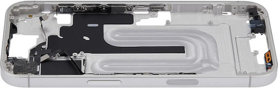 Mid-frame Housing Power Volume Button Iphone 16 Us Version Aftermarket Plus White