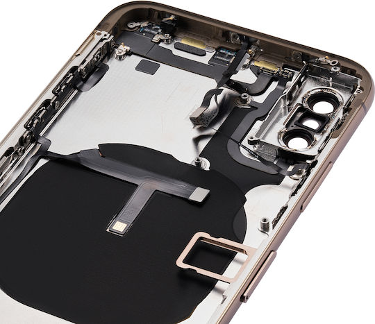 Back Housing Small Components Pre-installed Iphone Xs No Logo Aftermarket Plus Gold